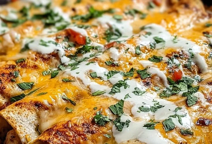 Delicious protein-packed chicken enchiladas ready to serve