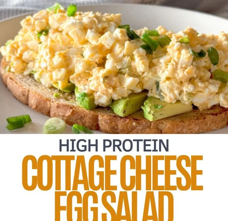 Protein-packed cottage cheese egg salad with fresh ingredients.