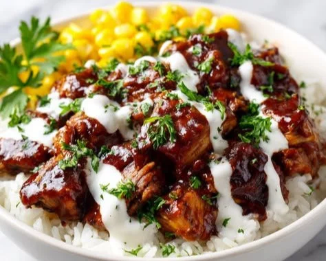 BBQ Ranch Chicken Bowl - High protein, family-friendly meal with flavorful ingredients