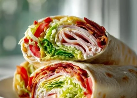 California Turkey Club Wrap recipe with fresh ingredients and tasty flavors.