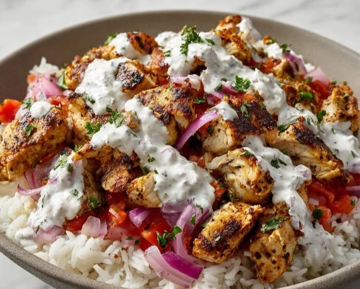 High-protein chicken gyro bowls packed with flavor and nutrition