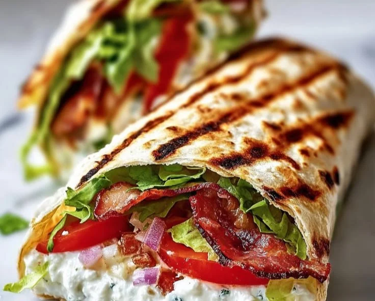 Cottage Cheese Wraps filled with fresh ingredients for a high-protein lunch.
