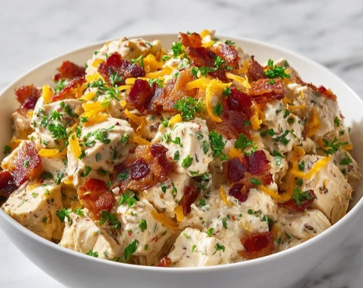 High-protein carnivore chicken salad with fresh ingredients