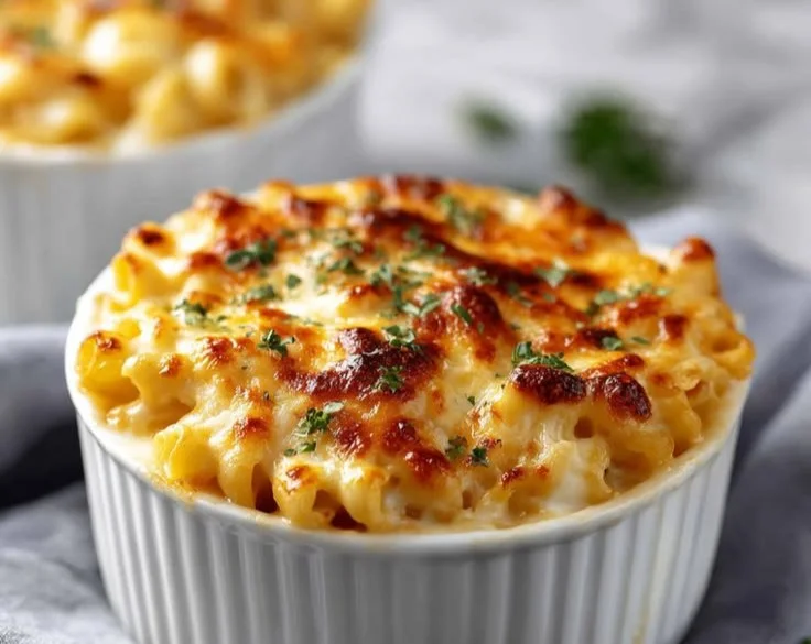 Delicious high-protein cottage cheese mac and cheese served in a bowl