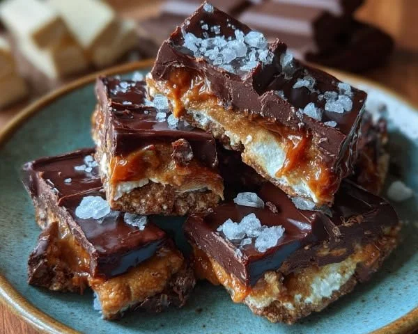 Homemade Keto Musketeer Candy Bars on a plate