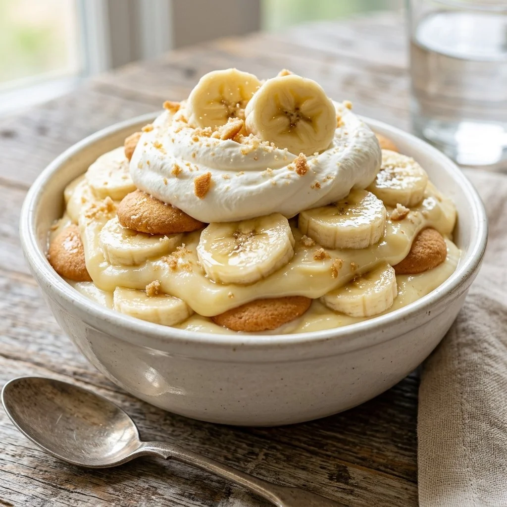 Magnolia Bakery's signature banana pudding in a serving cup