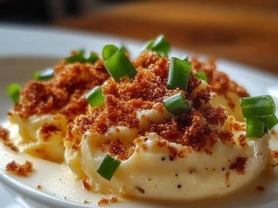 Delicious Million Dollar Deviled Eggs displayed on a platter.