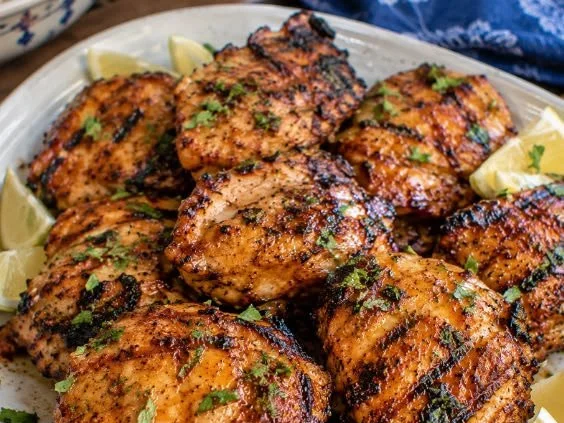 Delicious Portuguese-style grilled chicken with vibrant spices and herbs