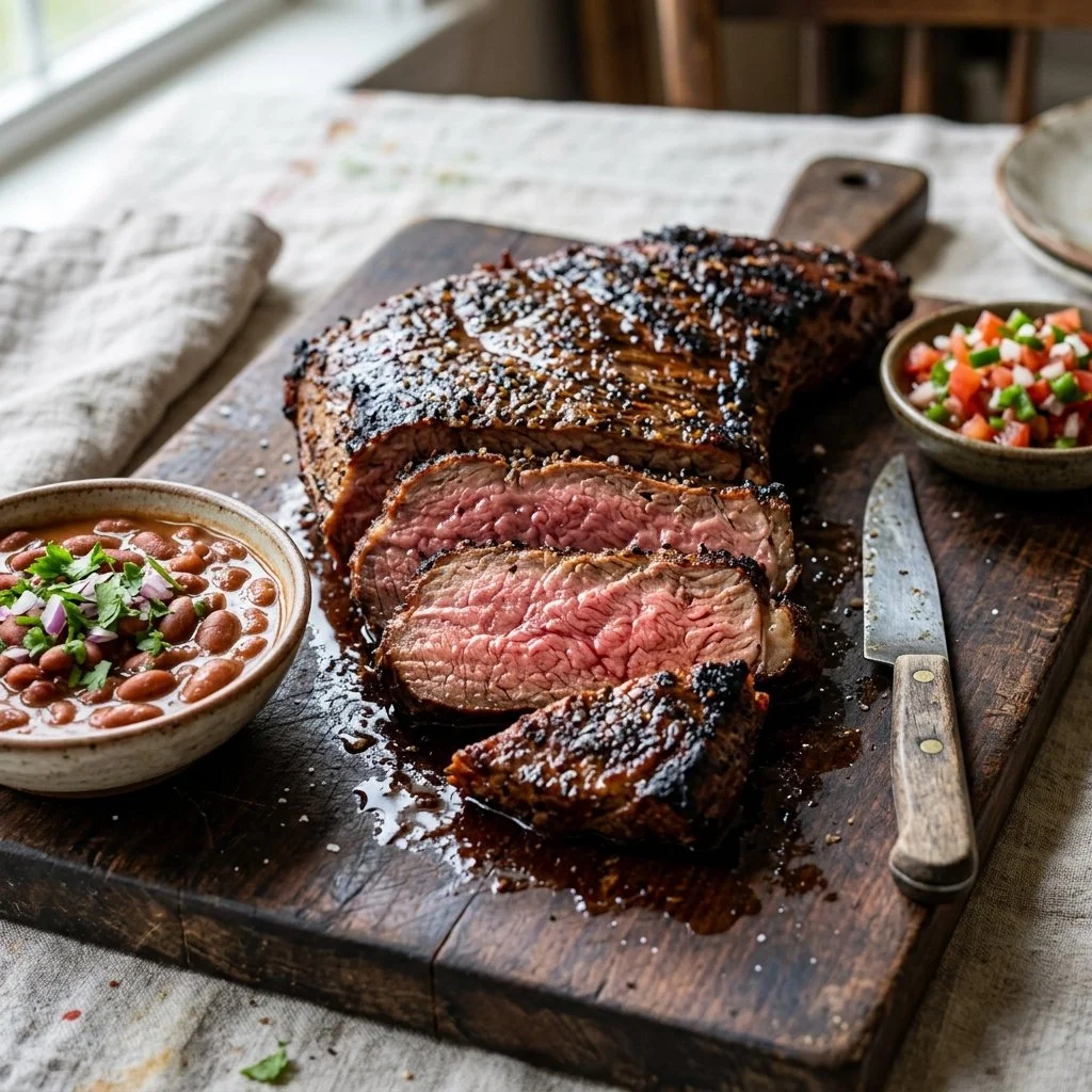 Grilled Santa Maria Tri Tip served with traditional sides
