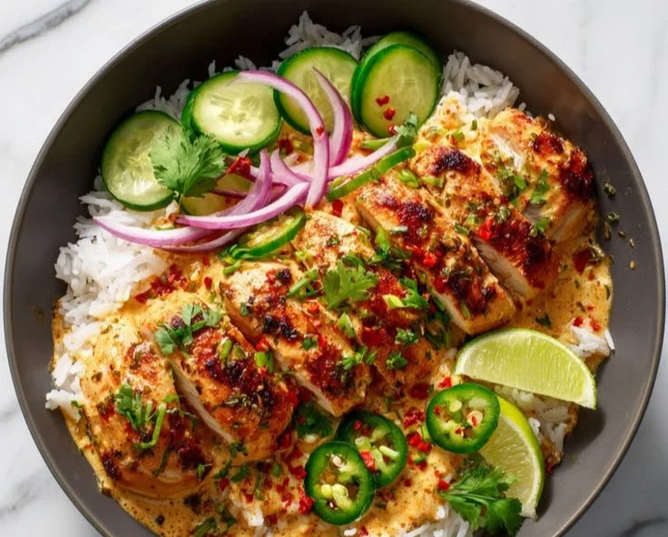 Sweet Chili Chicken Bowl - nutritious high-protein meal prep recipe.