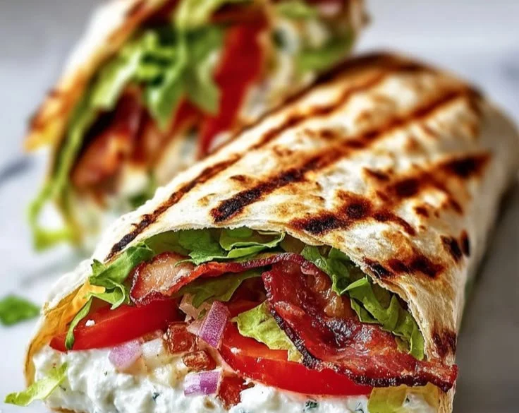 Healthy cottage cheese wraps recipe with fresh ingredients